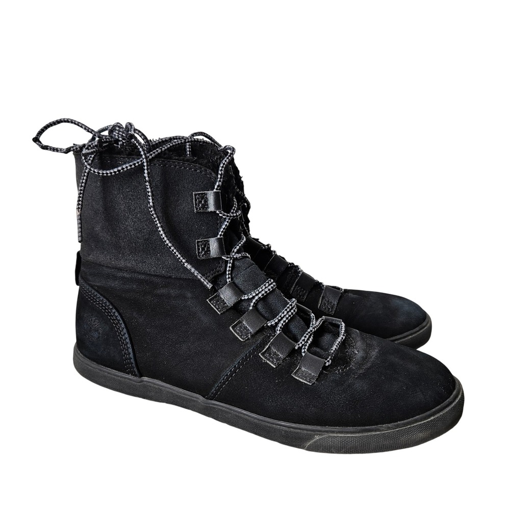 Timberland Boots Sneakers Womens Size 9 Black ReBOTL Faux‎ Fur Fleece Lined Fall